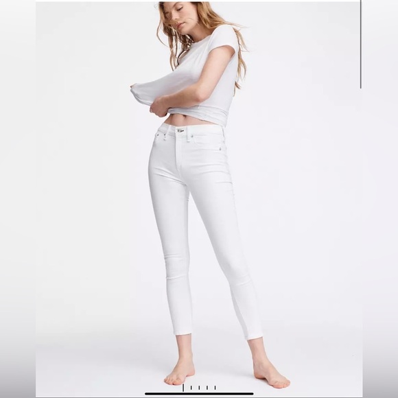 Rag & Bone HIGH RISE ANKLE SKINNY
Slim Fit Ankle White Jean - Picture 1 of 11